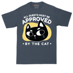 All Guests Must be Approved by the Cat tall t-shirt for men in Heather Navy