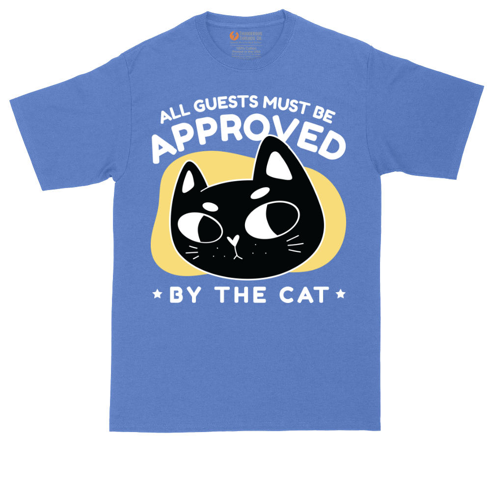 All Guests Must be Approved by the Cat tall t-shirt for men in Heather Royal