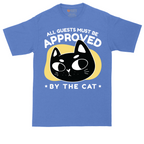 All Guests Must be Approved by the Cat tall t-shirt for men in Heather Royal