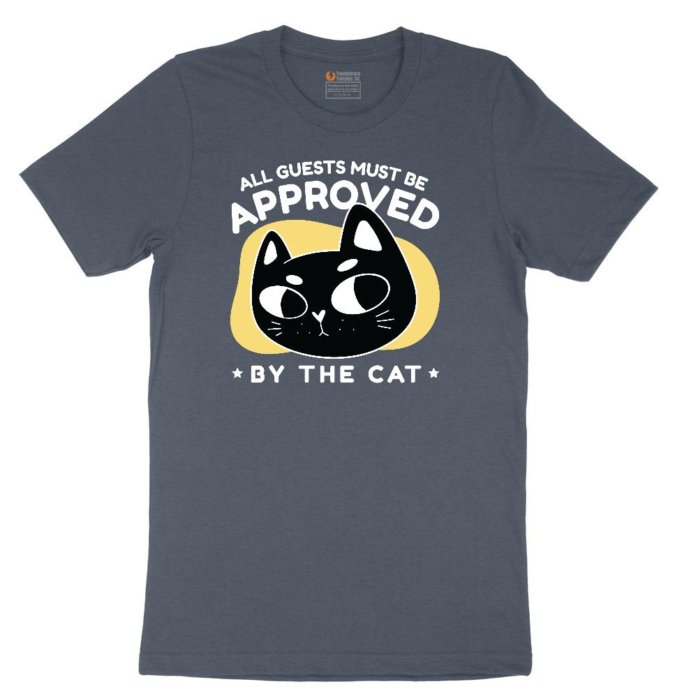 All Guests Must be Approved by the Cat Toddler Short Sleeve Tee - Heather Navy
