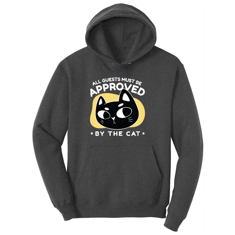 All Guests Must be Approved by the Cat Youth Hoodie - Dark Heather Grey