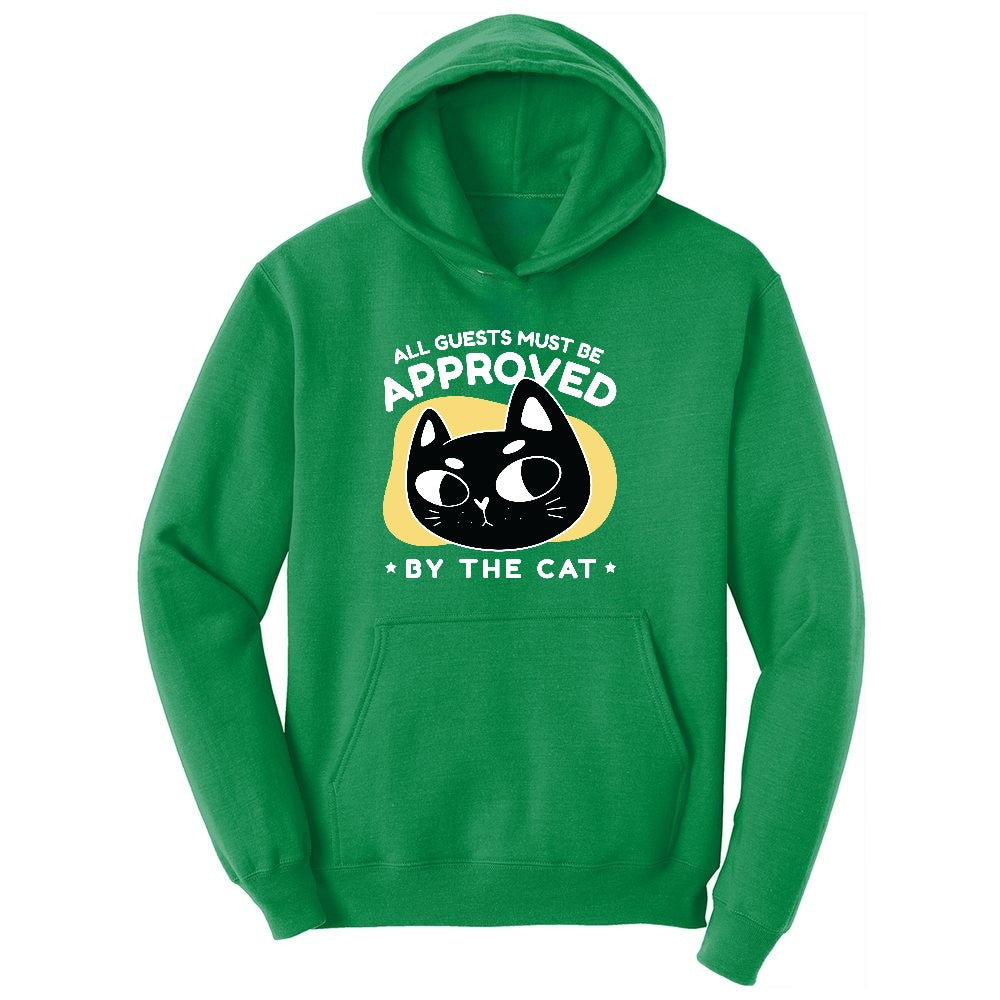 All Guests Must be Approved by the Cat Youth Hoodie - Kelly Green
