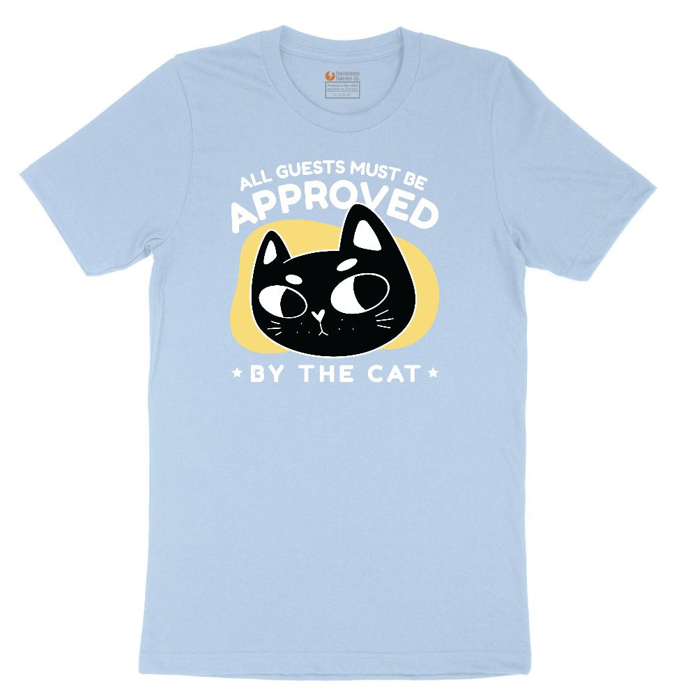 All Guests Must be Approved by the Cat Youth Short Sleeve Tee - Light Blue