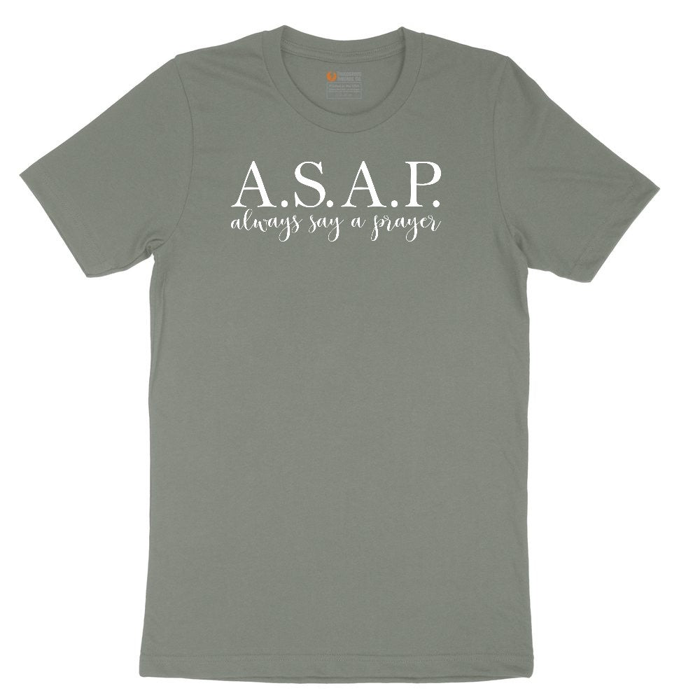 Always Say a Prayer Ladies Short Sleeve Tee - Bamboo Blackout