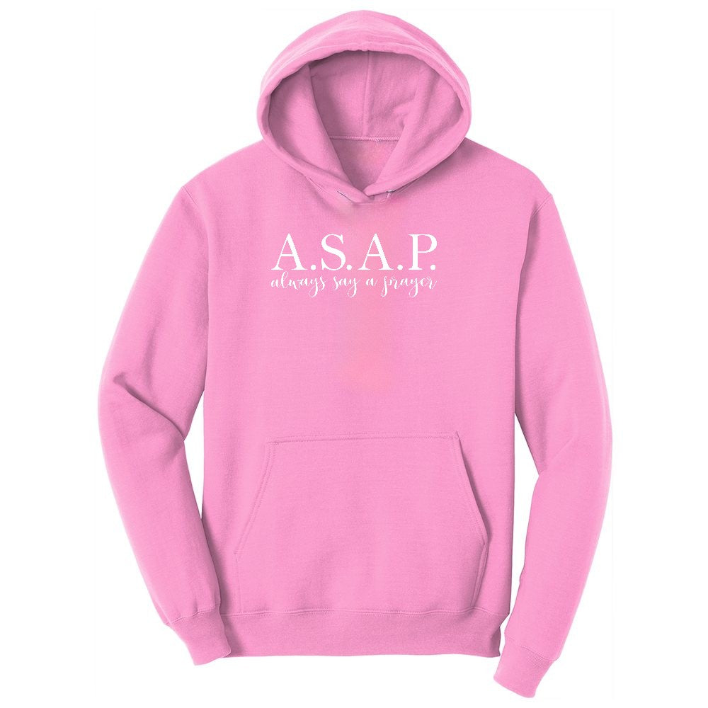 Always Say a Prayer Youth Hoodie - Candy Pink