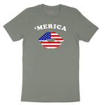 America Lips Ladies Short Sleeve Tee - Bamboo Blackout