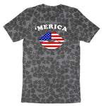 America Lips Ladies Short Sleeve Tee - Black Leopard