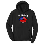 America Lips Hoodie - Jet Black