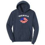 America Lips Hoodie - Navy