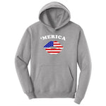 America Lips Toddler Hoodie - Athletic Heather