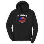 America Lips Youth Hoodie - Jet Black