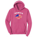 America Lips Youth Hoodie - Sangria