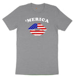 America Lips Youth Short Sleeve Tee - Athletic Heather