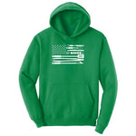American Flag Barbeque Tools Ladies Hoodie - Kelly Green