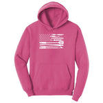 American Flag Barbeque Tools Ladies Hoodie - Sangria