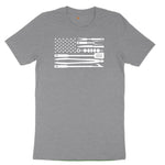 American Flag Barbeque Tools Toddler Short Sleeve Tee - Athletic Heather