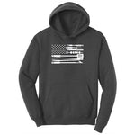 American Flag Barbeque Tools Youth Hoodie - Dark Heather Grey