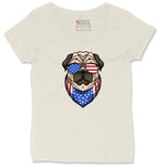 American Pug Ladies Curvy Tee - Natural Heather