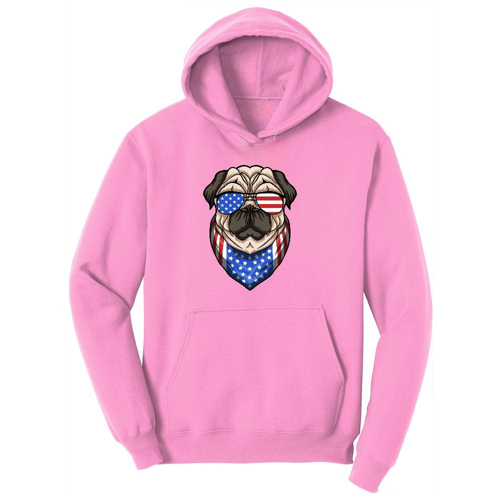 American Pug Ladies Hoodie - Candy Pink