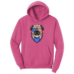 American Pug Ladies Hoodie - Sangria