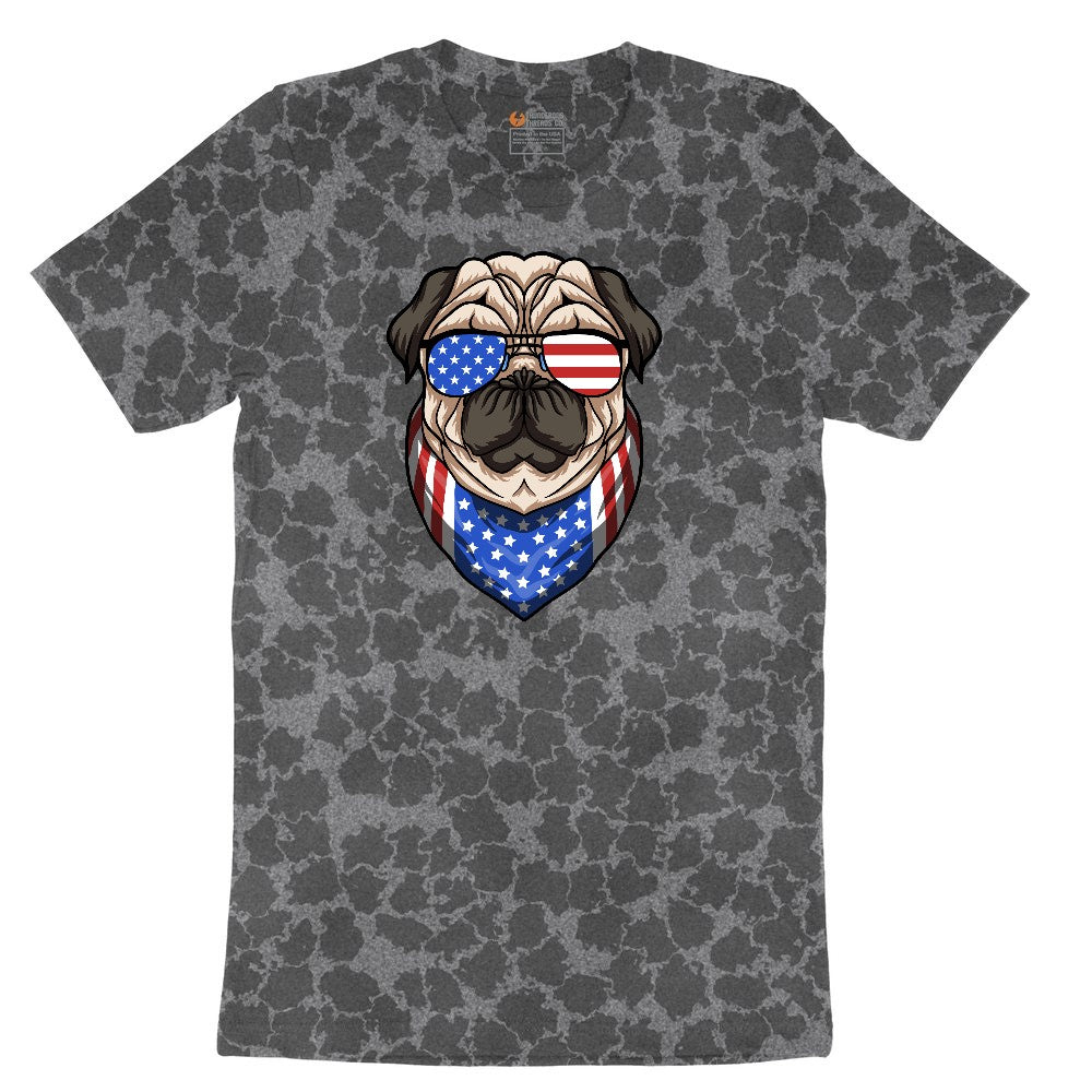American Pug Ladies Short Sleeve Tee - Black Leopard