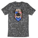 American Pug Ladies Short Sleeve Tee - Black Leopard