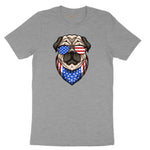 American Pug Ladies Short Sleeve Tee - Granite Heather
