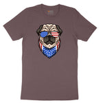 American Pug Ladies Short Sleeve Tee - Sangria Blackout