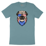 American Pug Ladies Short Sleeve Tee - Surf Blackout
