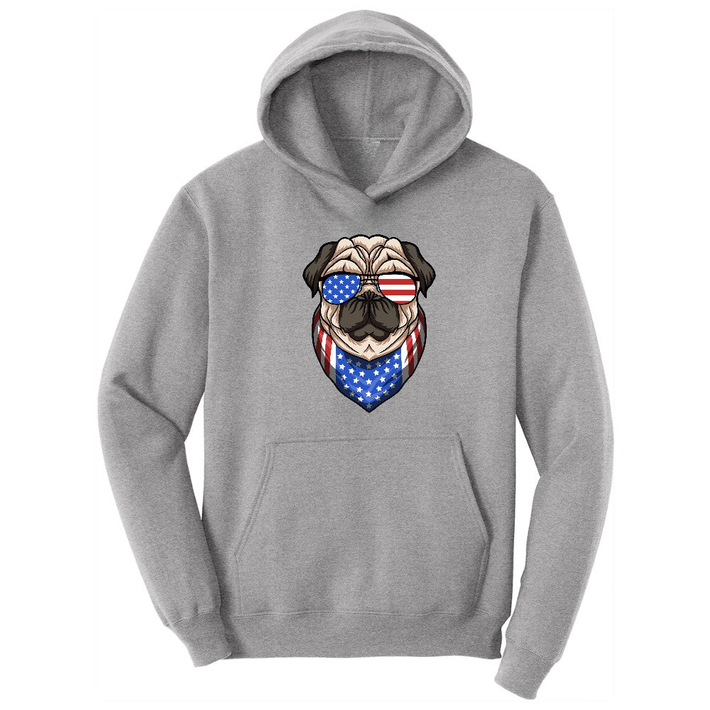American Pug Hoodie - Athletic Heather