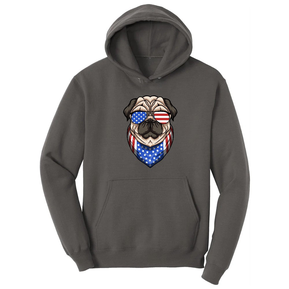 American Pug Hoodie - Charcoal