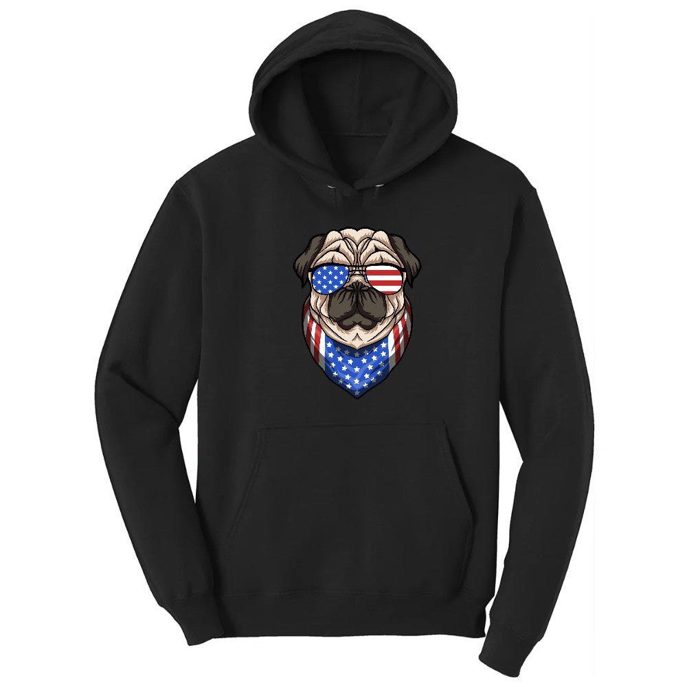 American Pug Hoodie - Jet Black
