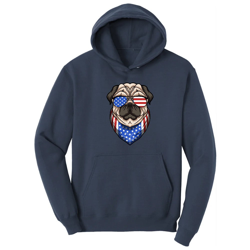 American Pug Hoodie - Navy