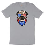 American Pug Short Sleeve Tee - Athletic Heather Grey