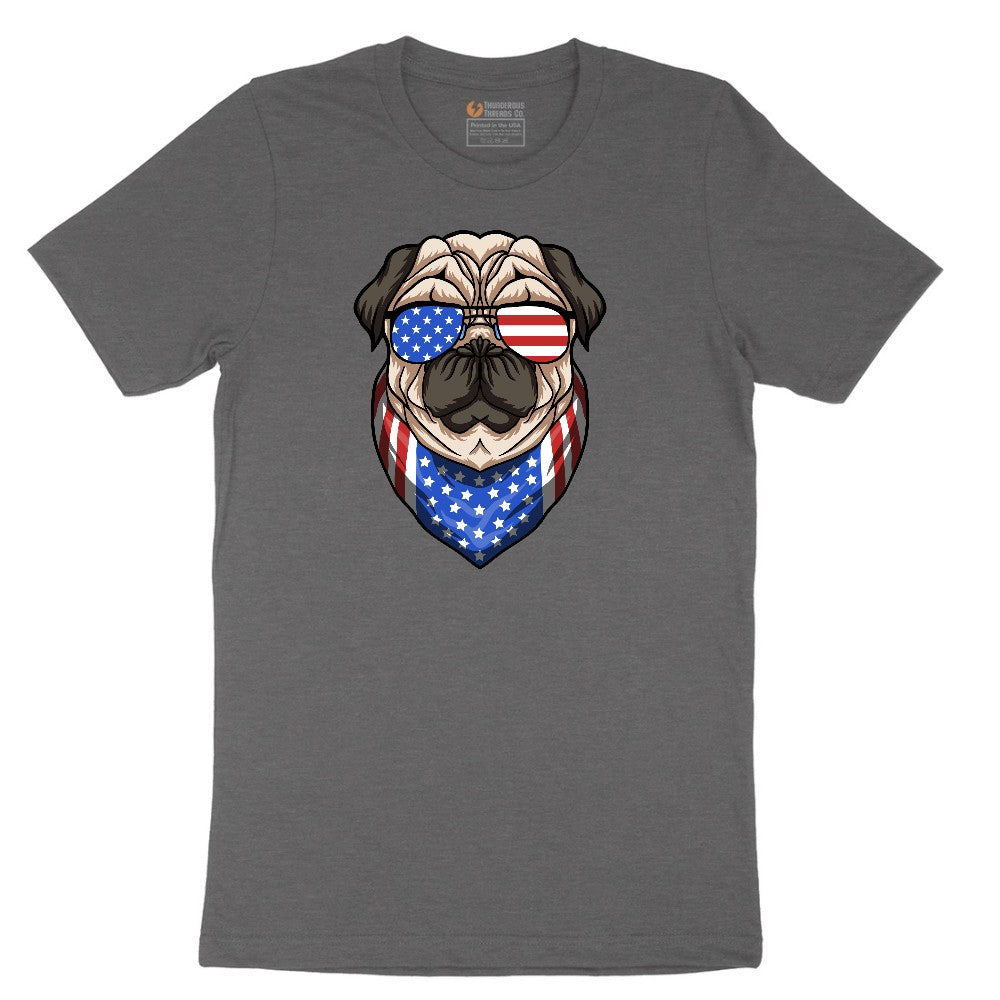 American Pug Short Sleeve Tee - Dark Heather Grey
