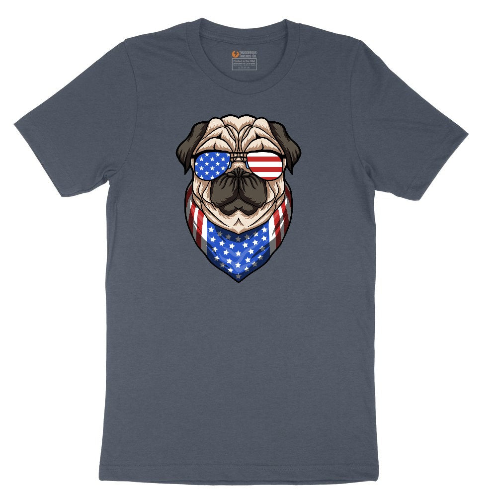 American Pug Toddler Short Sleeve Tee - Heather Navy