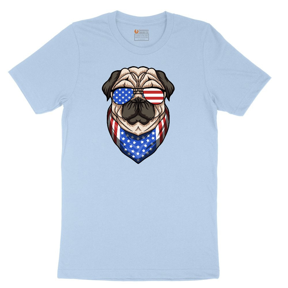 American Pug Toddler Short Sleeve Tee - Light Blue