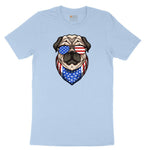 American Pug Toddler Short Sleeve Tee - Light Blue