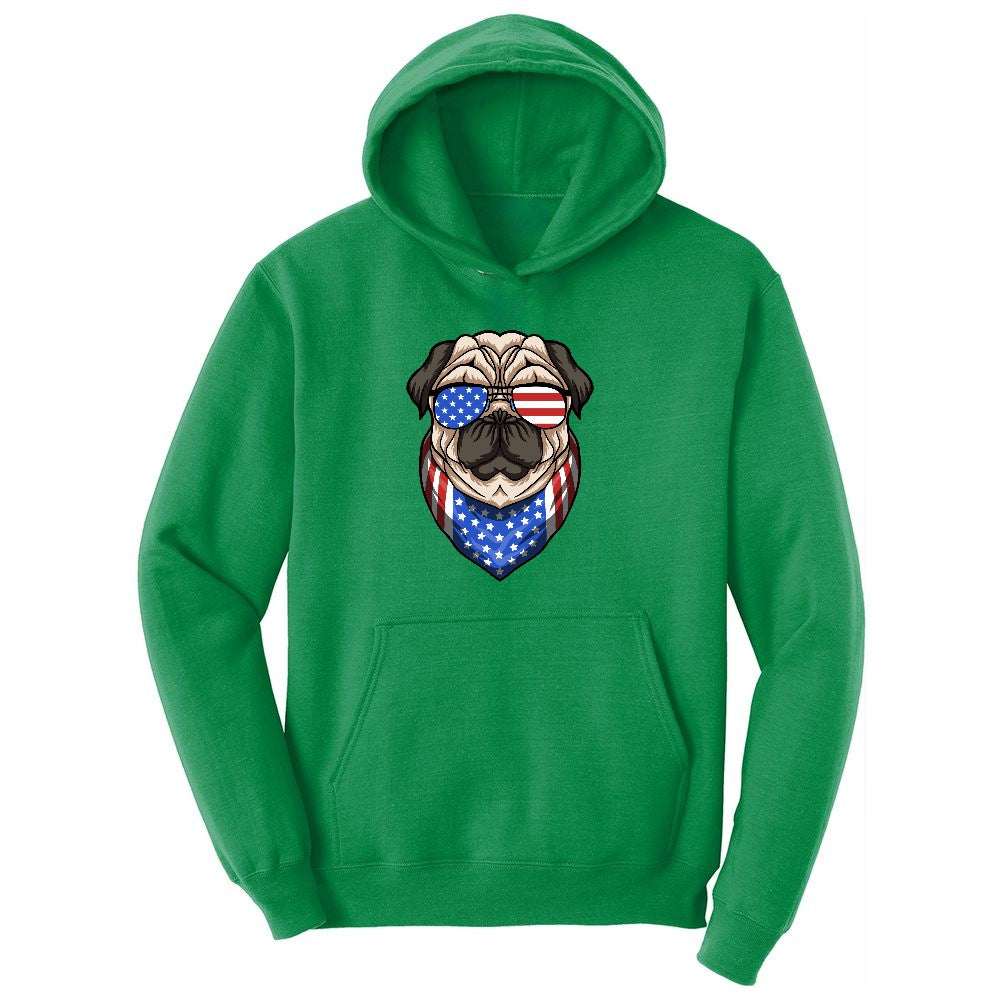 American Pug Youth Hoodie - Kelly Green