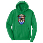 American Pug Youth Hoodie - Kelly Green