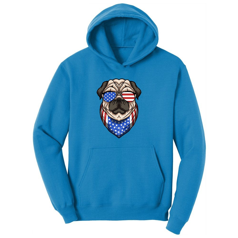 American Pug Youth Hoodie - Sapphire