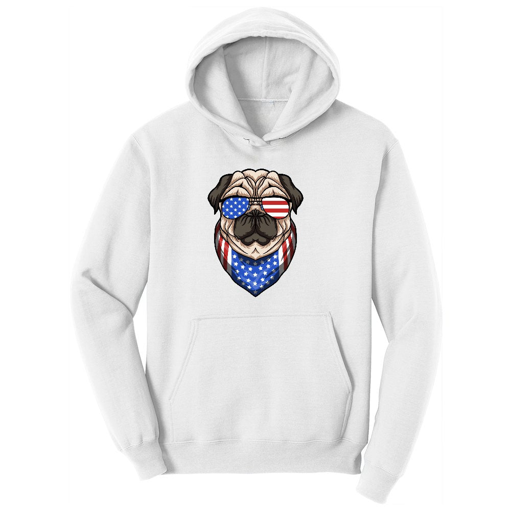 American Pug Youth Hoodie - White