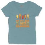 At My Age I Need Glasses Ladies Curvy Tee - Surf Blackout