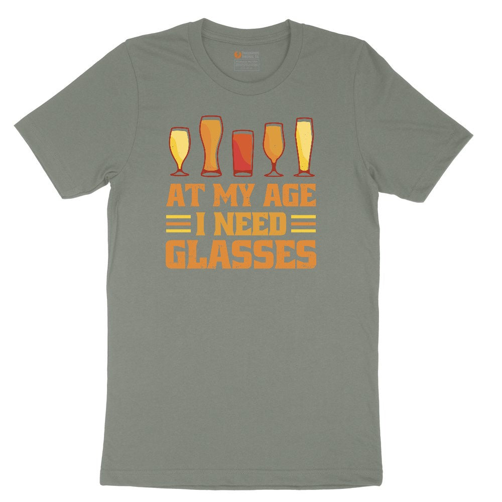 At My Age I Need Glasses Ladies Short Sleeve Tee - Bamboo Blackout