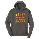 At My Age I Need Glasses Hoodie - Charcoal