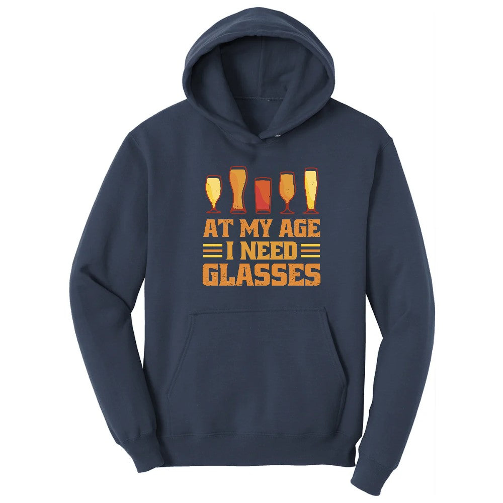 At My Age I Need Glasses Hoodie - Navy