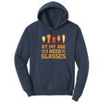 At My Age I Need Glasses Hoodie - Navy
