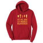 At My Age I Need Glasses Hoodie - Red
