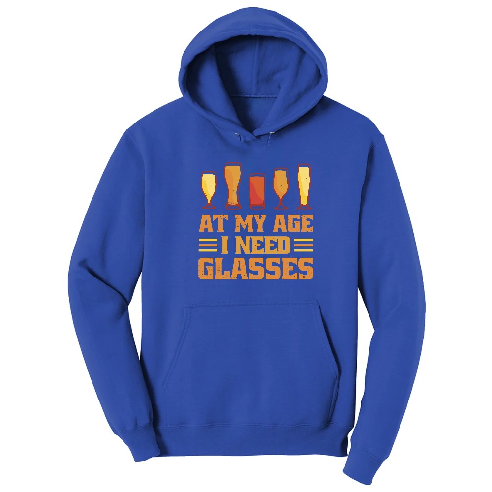 At My Age I Need Glasses Hoodie - True Royal