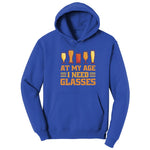 At My Age I Need Glasses Hoodie - True Royal